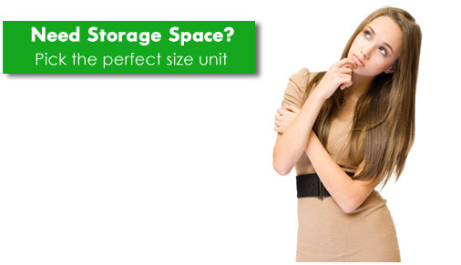 Pick the right size storage unit