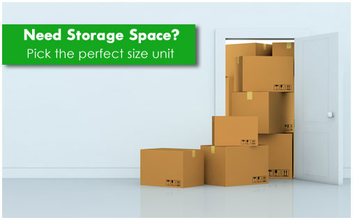 Pick the right size storage unit